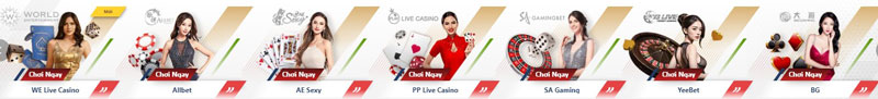 Các nhà cái live casino tại Bong88